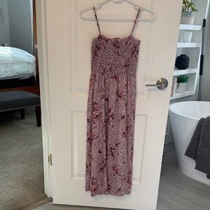 RESA Dusty Pink Floral Smocked Maxi Dress